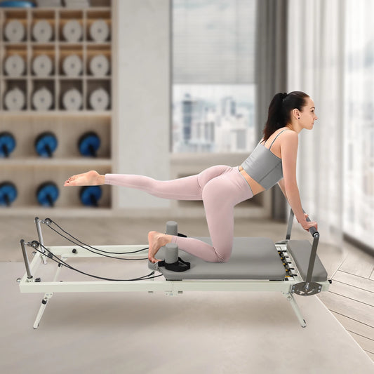 Foldable Pilates Reformer Machine/Multifunctional Yoga Fitness Equipment