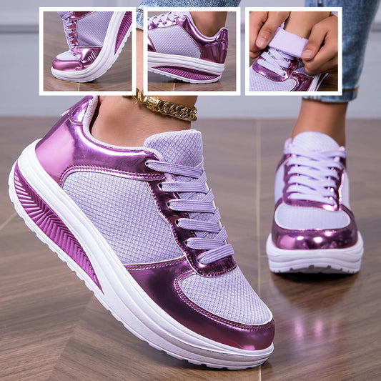 Sneakers For Women Fashion Glitter Girls Women's Casual Shoes/Tennis Shoes For Women Lightweight Walking Shoes