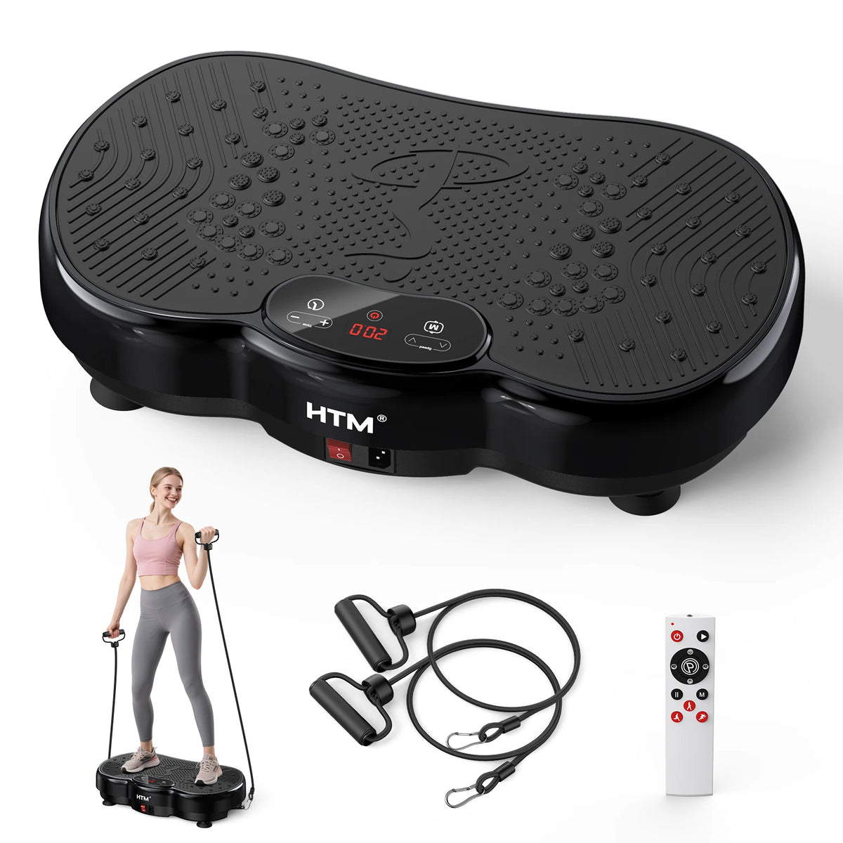Vibration Exercise Plate Machine Full Body Shaker 120 Levels/Adjustable Speed Weight Loss Fat Shaking Machines Workout Portable