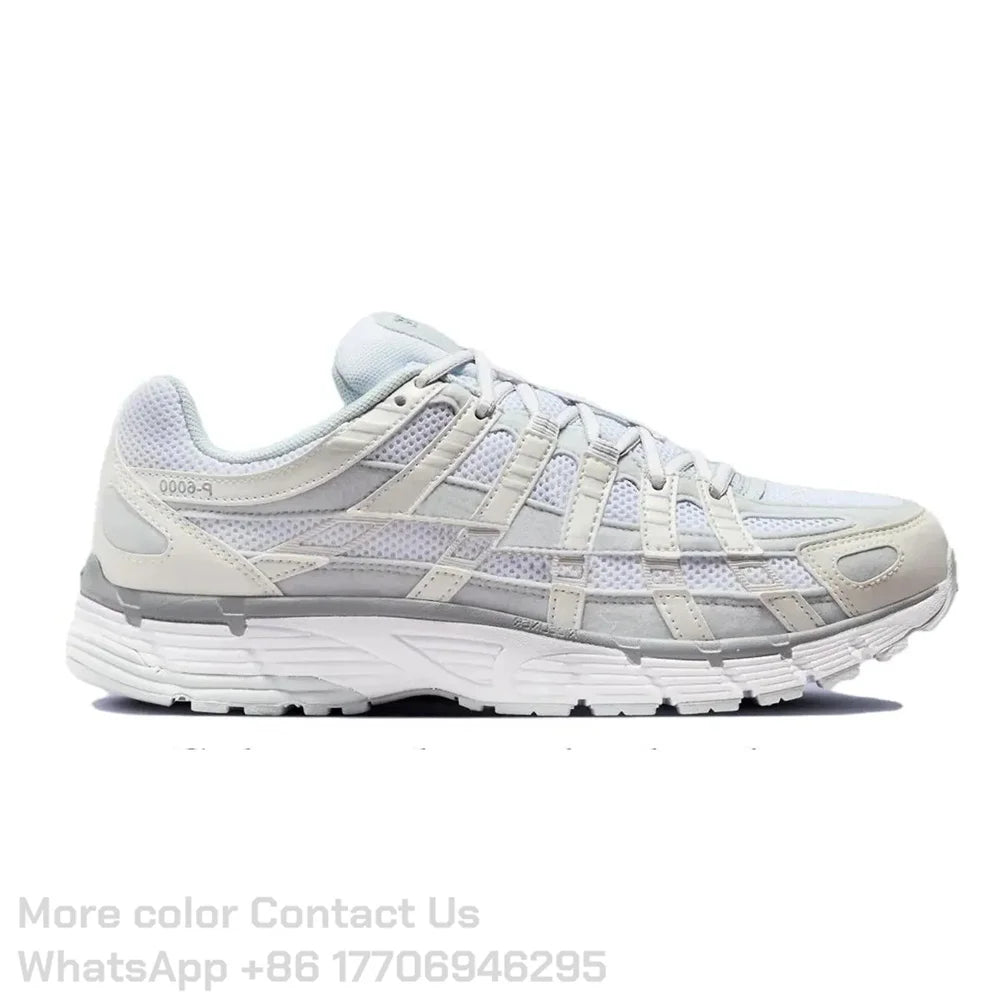 Designer Shoes P6000 trainer Men Sneakers Metallic Silver White/Smoke Grey Outdoor Sports Trainers Casual Running shoes