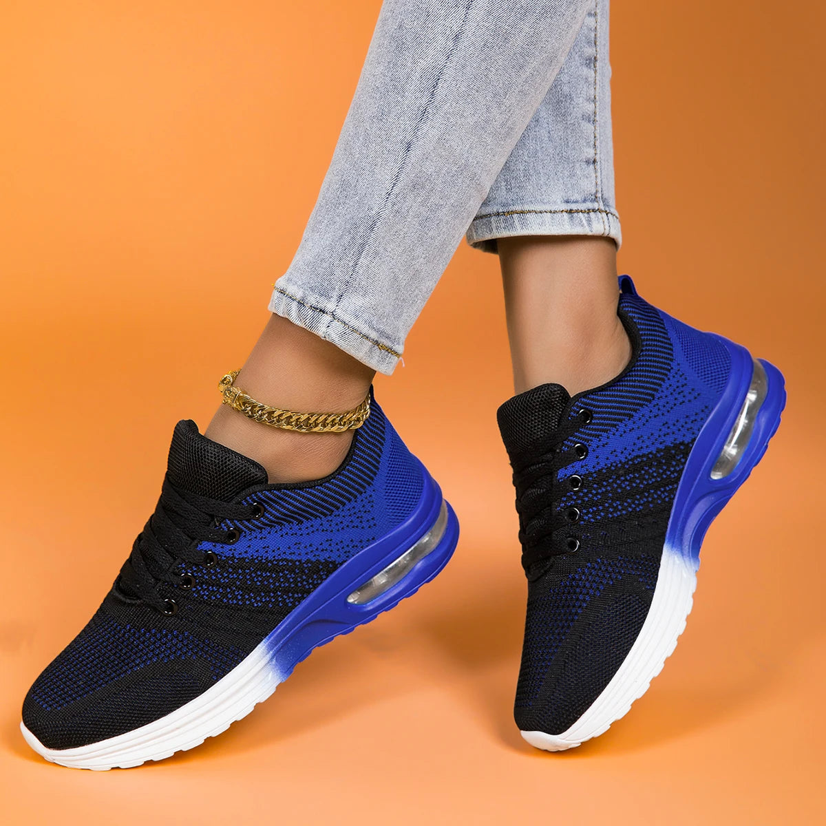 Women's running shoes, lightweight mesh breathable and comfortable/flat soft tennis shoes blade sports shoes for women