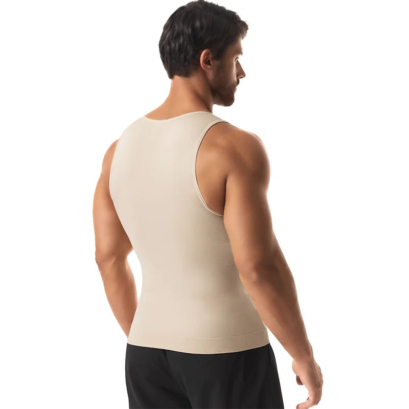 3 PCS Men Sleeveless Compression Vest Solid Slimming Body Shaper/Shirt Gym Workout T Shirt Tummy Control  Tank Tops