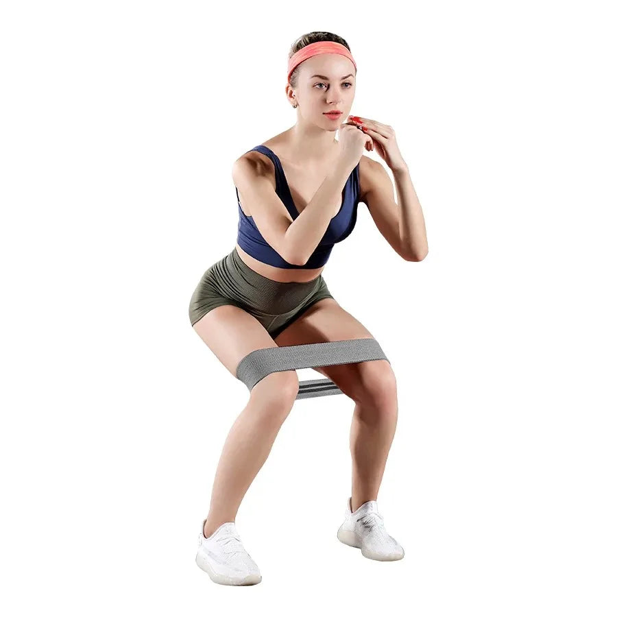 Glute Thigh Elastic Workout Bands Fabric Resistance Hip Booty Bands/Squat Circle Stretch Fitness Strips Loops Yoga Gym Equipment