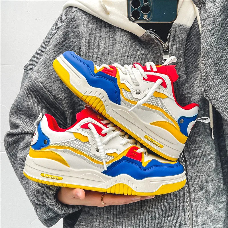 Men's shoes four seasons of the new style students/retro platform leisure sports shoes
