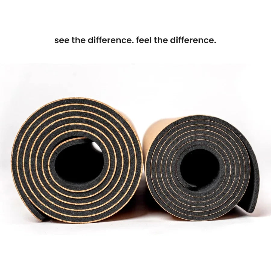 Luxury Cork Yoga Mat for Enhanced Comfort and Support/Fitness Environments Extra Thick Non Slip Design