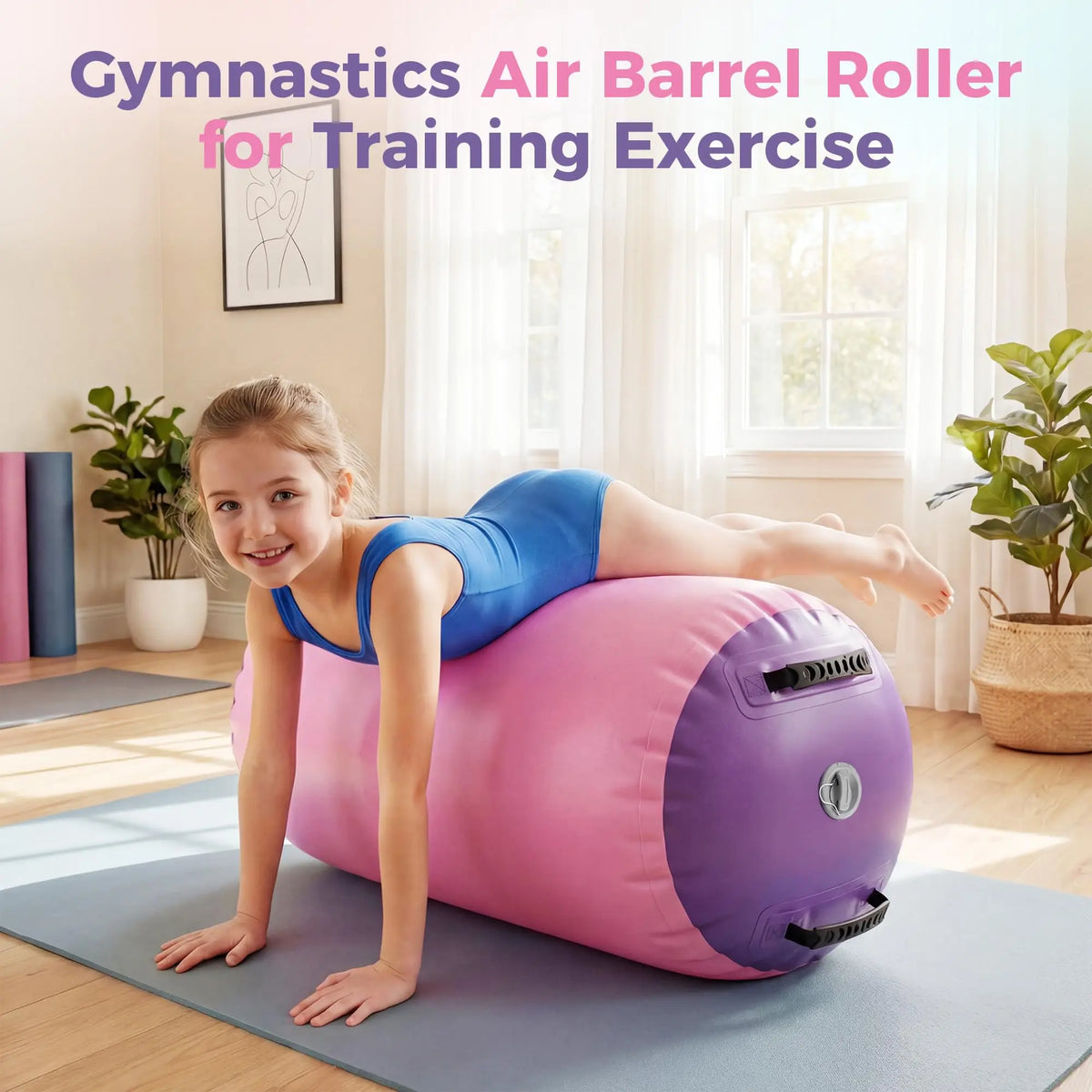Inflatable Gymnastics Air Roller Barrel Gymnastics Air Roller/Air Barrel Inflatable Tumbling Mat Tumble Track Mat Gymnastic