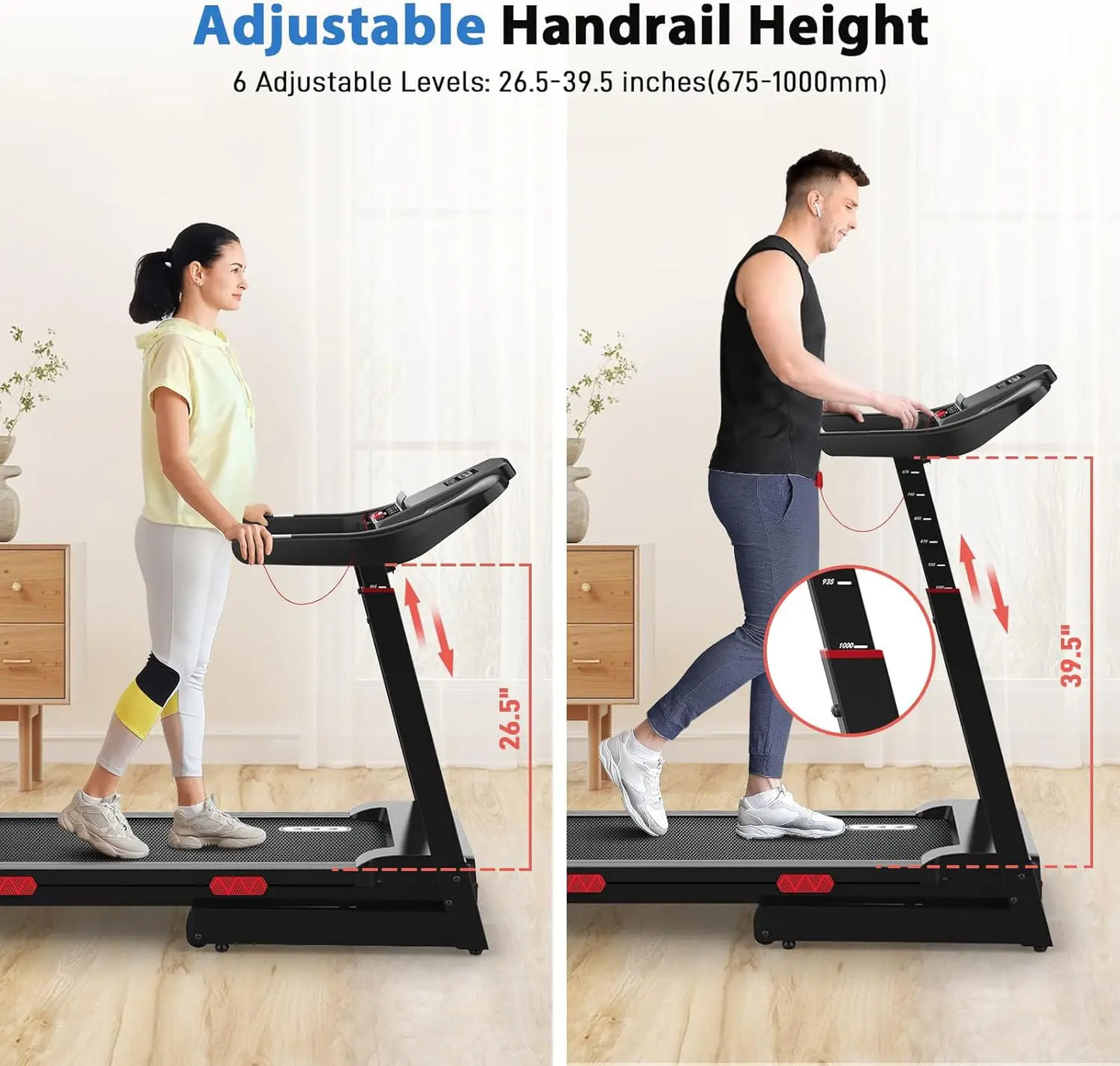Auto Incline Treadmill with 400 lbs Capacity Foldable Running Machine/for Home with APP Voice Control and Speaker - 8.7 MPH