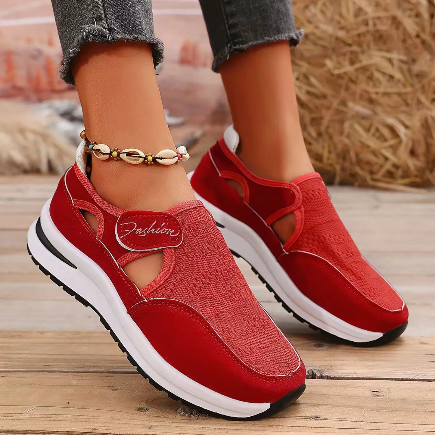 Women Sports Shoes Comfortable Soft Sole Flat Bottomed Low Cut/Mesh Breathable Women Casual Shoes Walking Sneakers