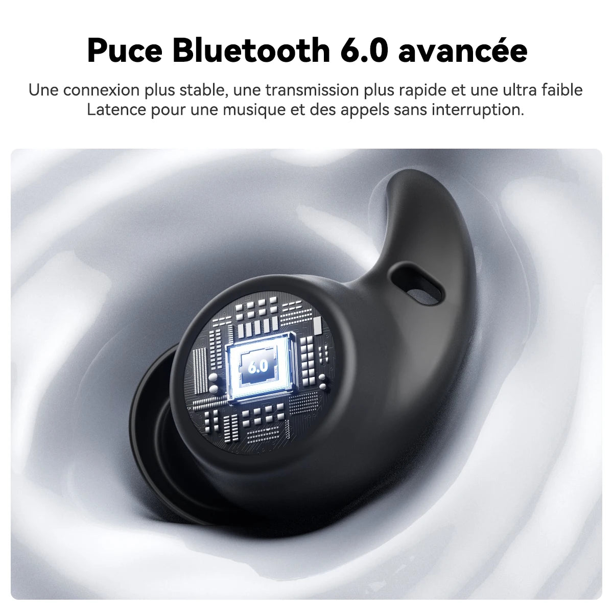 HTC NE76 OWS wireless earbuds with intelligent AI translation/50-hour battery life, low latency for music, the desk, sleep, and sport