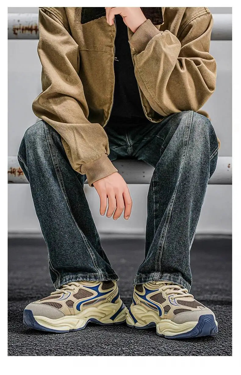 New Style Heightening Casual Thick Bottom Anti-Slip Wear-Resistant/Lightweight Men's Sport Shoes Comfortable Spring