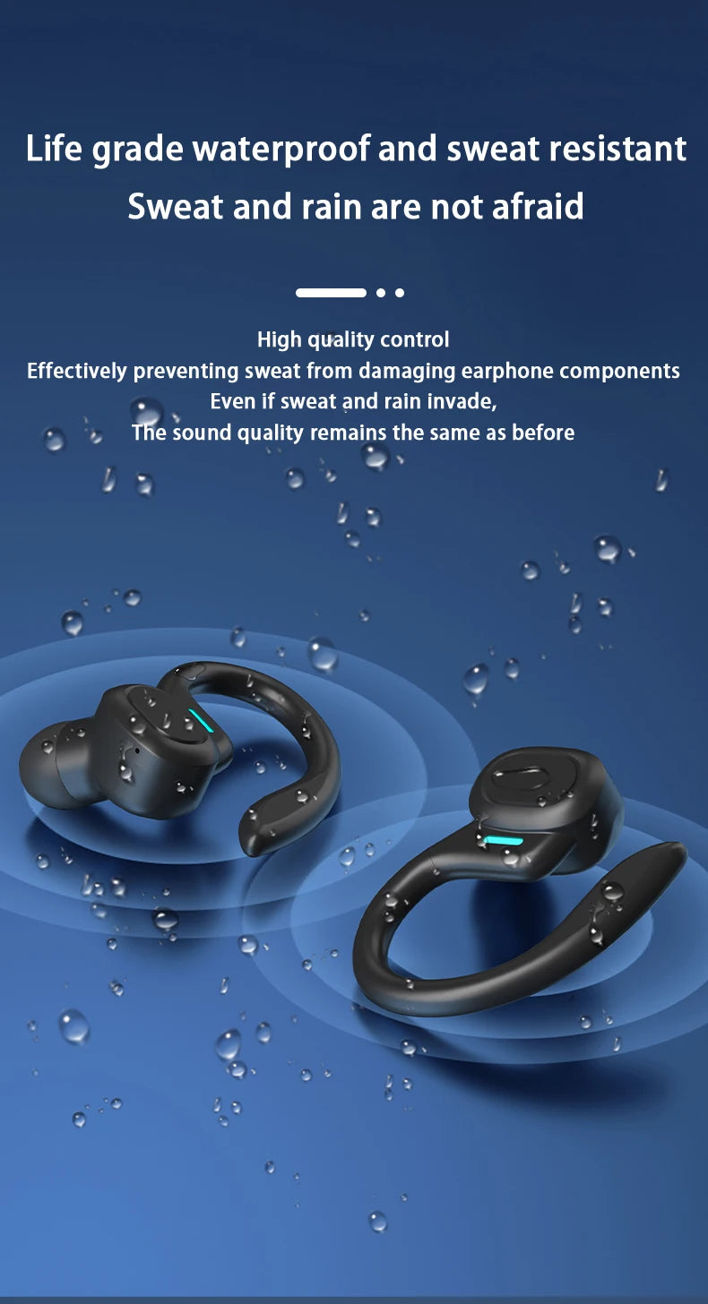 SHUKE Bluetooth Earbuds Wireless Earphones Sport EarHook Headset/9D Hifi Stereo Sound Waterproof Headphones In Ear With Micphone