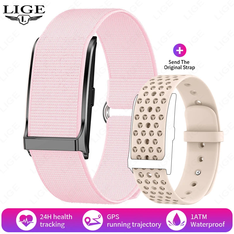 LIGE New No screen Smart Watch 20-day Ultra-long Use Time 24hours Blood Oxygen/Blood Pressure Monitoring Sports Smart Bracelet