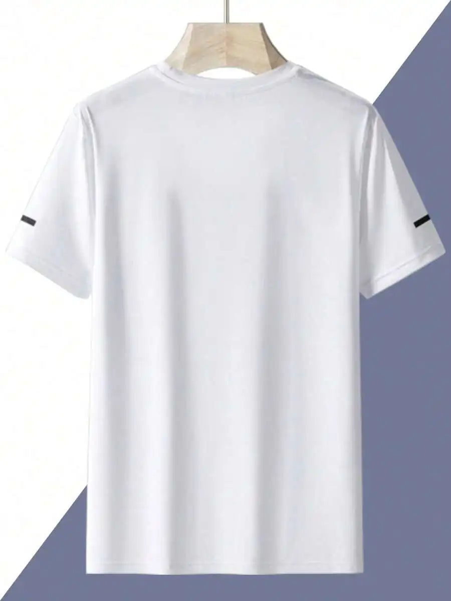 5pcs Men's Quick Dry Running T-Shirts For Hiking Fishing/Soft Stretch Lightweight Summer Sports Tees