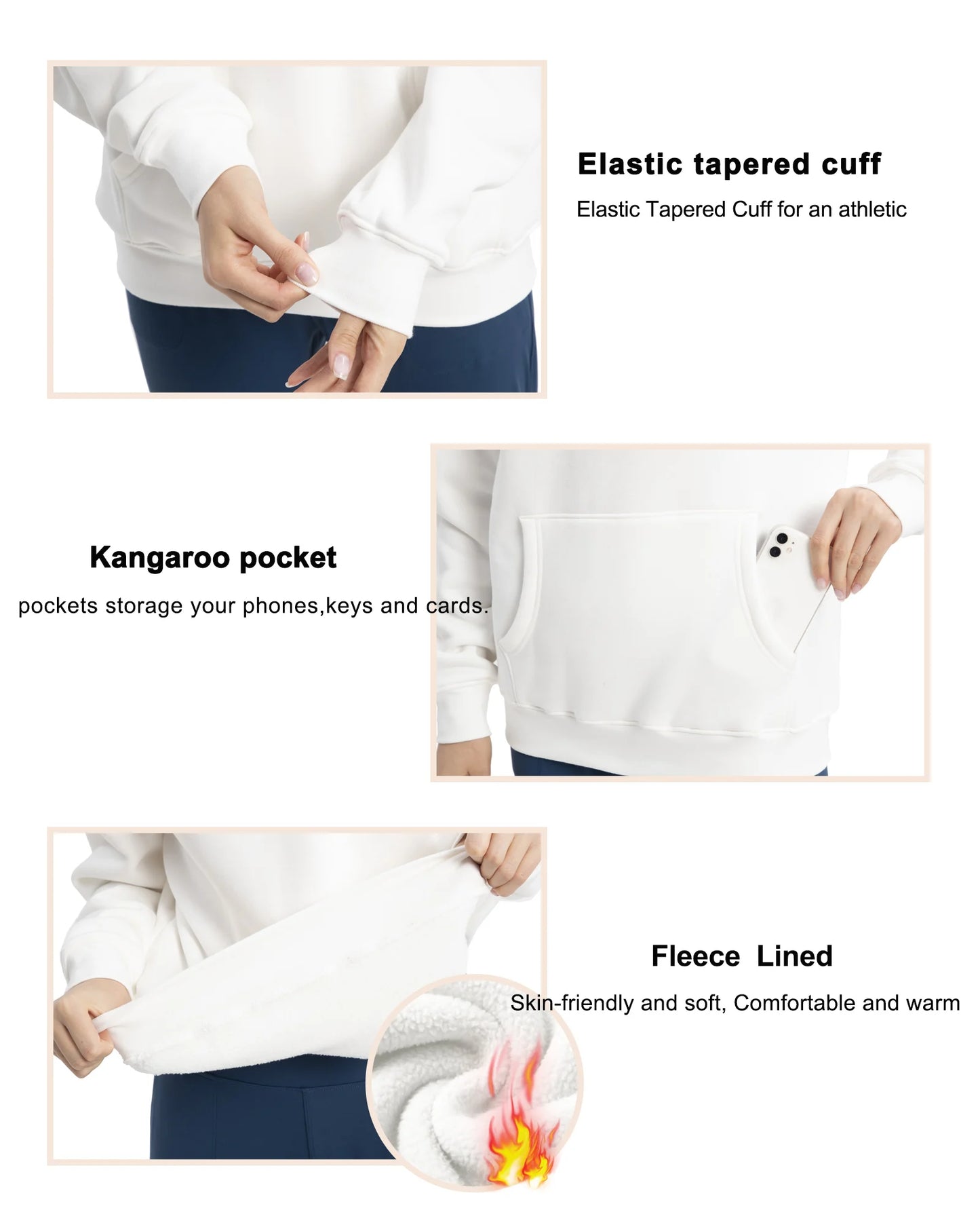 THE GYM PEOPLE Women's Oversized Hoodie Loose fit/Soft Fleece Pullover Hooded Sweatshirt With Pockets