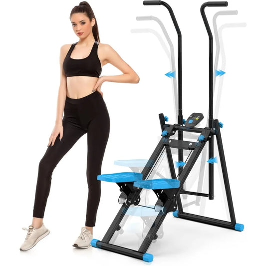 Compact Vertical Climber for Home Fitness Foldable/Stair Stepper for Total Body Cardio Workout