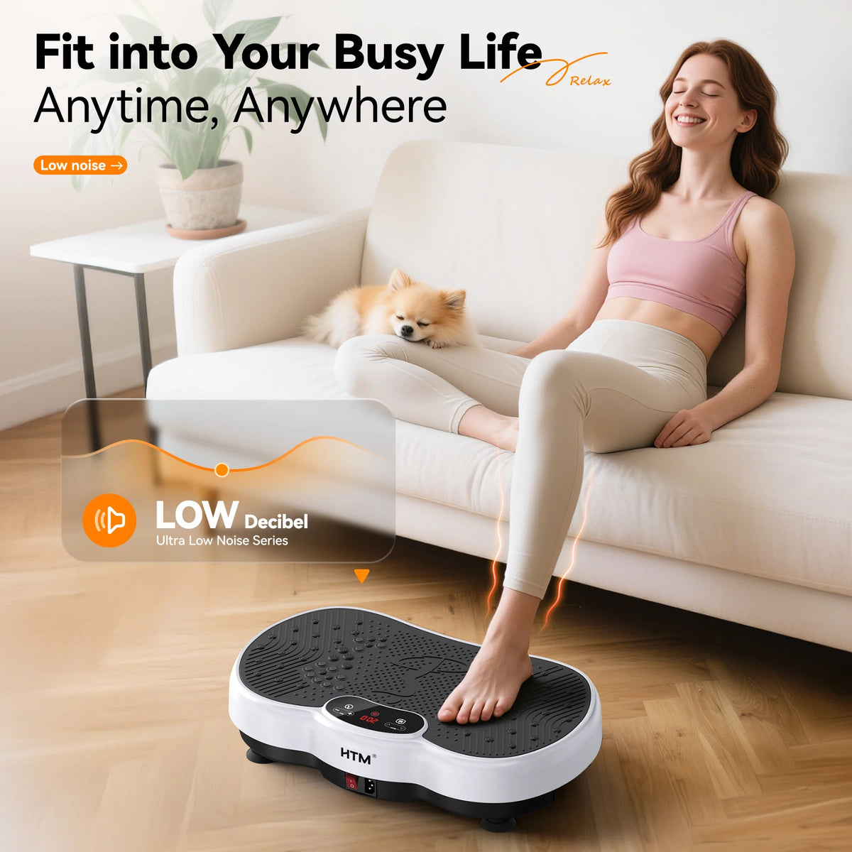 Vibration Exercise Plate Machine Full Body Shaker 120 Levels/Adjustable Speed Weight Loss Fat Shaking Machines Workout Portable
