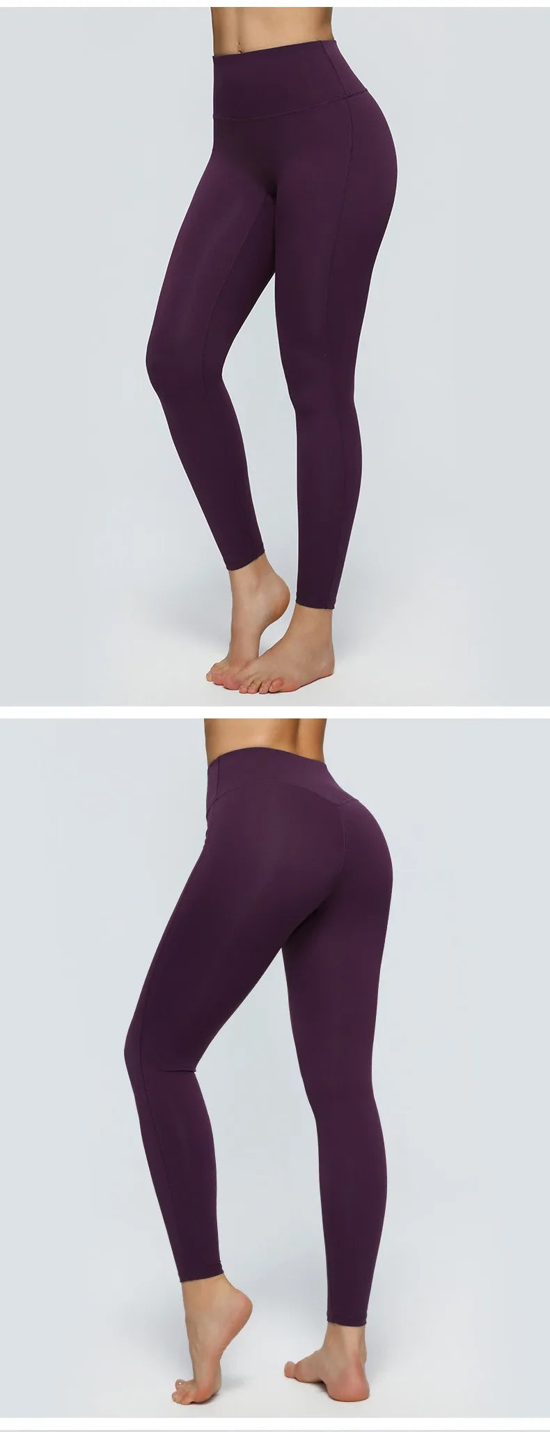 Women's Naked-Skin Yoga Leggings High Stretch Quick Dry Butt Lifting/Tight Fitness Pants for Outdoor Jogging Casual Daily & Street Wear