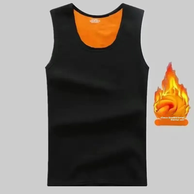 Men's Fashion Thickened Slim Fit Vest Autumn Winter Casual Wear/Protective Base Layer Tank Top for Teens And Adults