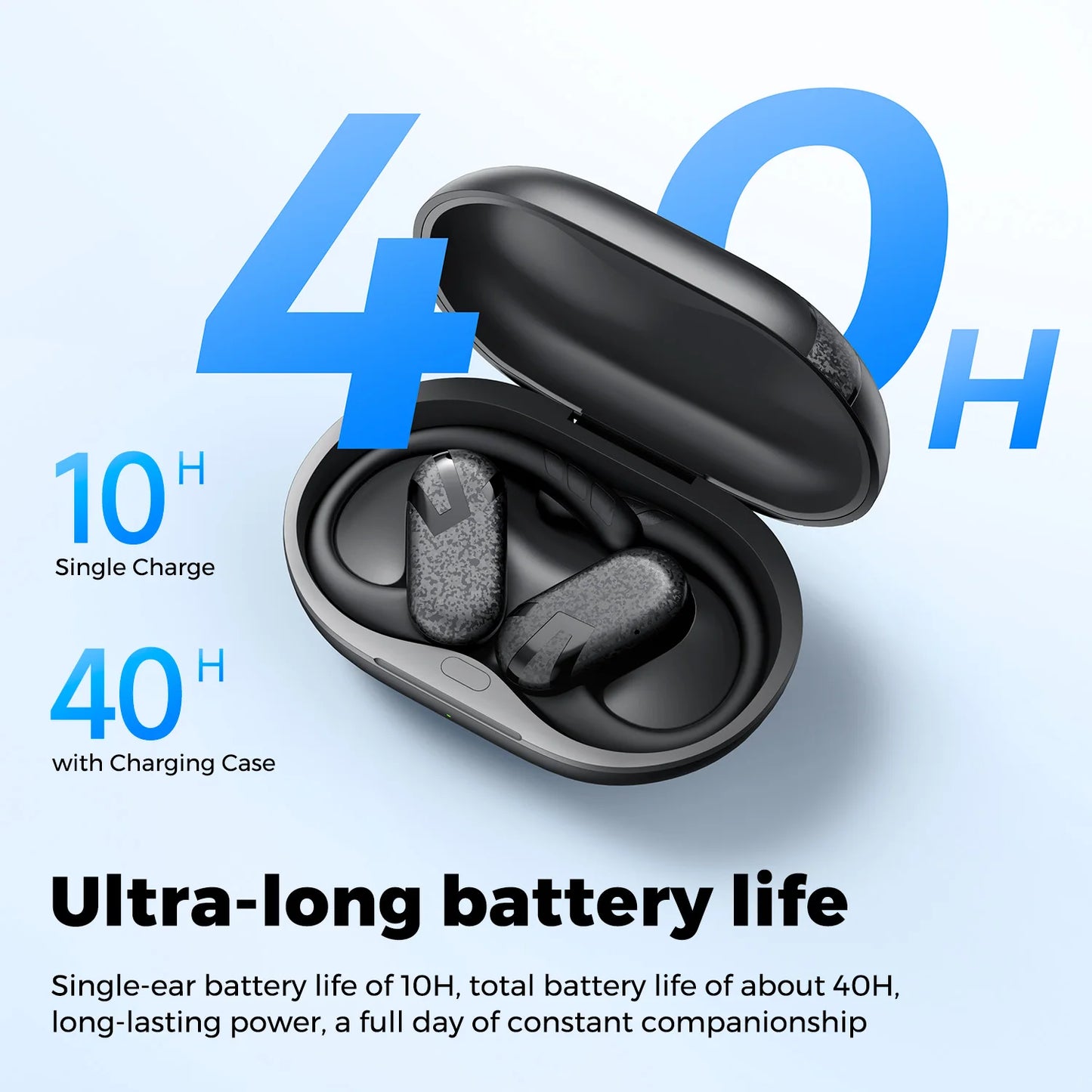 SoundPEATS Breezy Open-Ear Wireless Earphone Bluetooth 5.4 Earbuds/With 4 Mic AI call Noise Reduction, Multipoint Connection