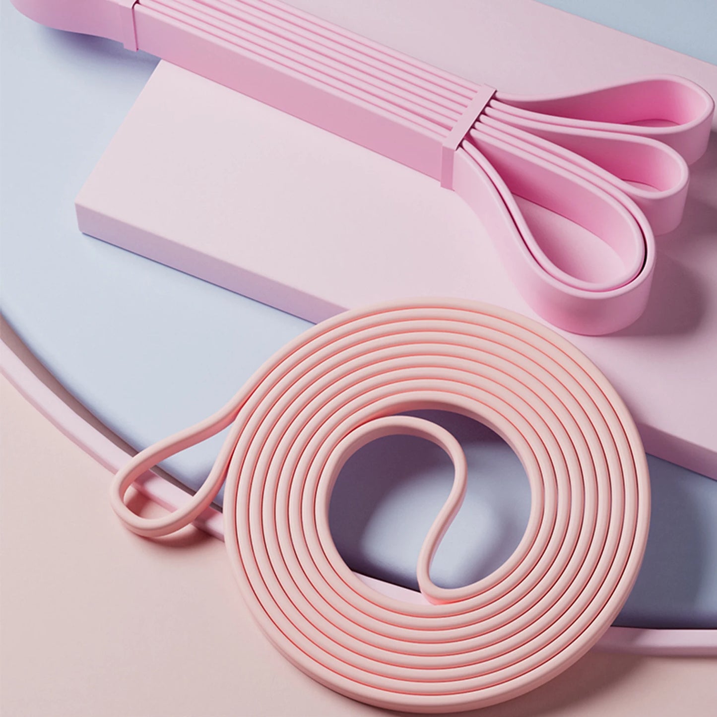 WOSWEIR-Ladies Silicone Fitness Stretch Band for Yoga Resistance Training/Tensile Stretching Pull-Up Assisted Exercise Band