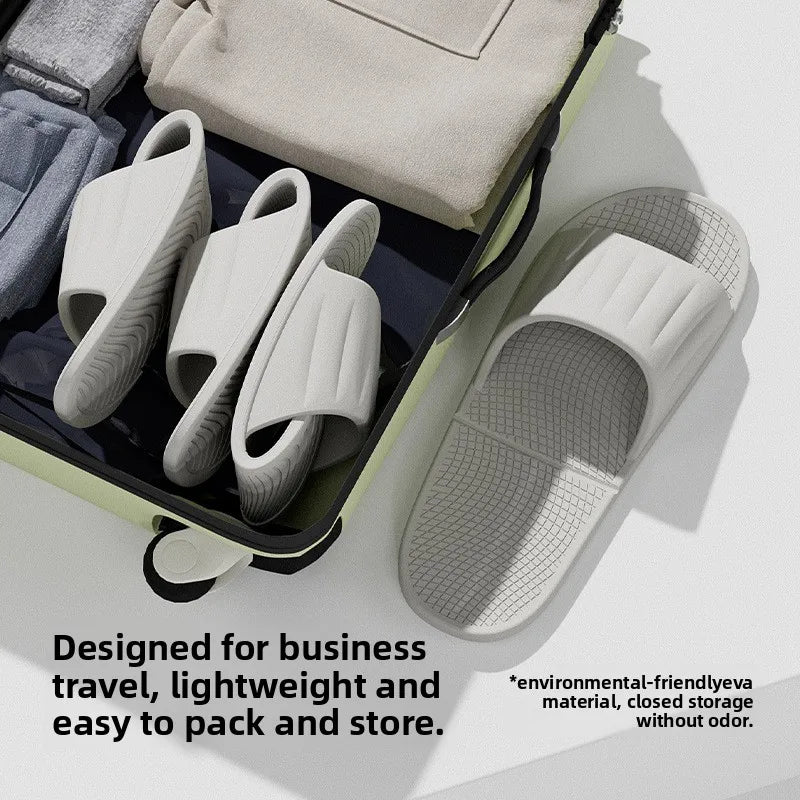 Foldable Travel Slippers for Men & Women Portable Hotel Bathroom Sandals/Packable Beach Shoes for Shower & Pool New Design