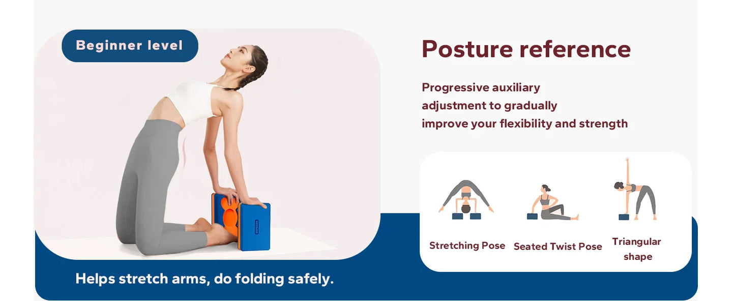 HAPBEAR Yoga Blocks 2 Pack 9x6x3in High-Density EVA Foam/with Non-Slip Textured Surface, Supportive for Deep Stretching