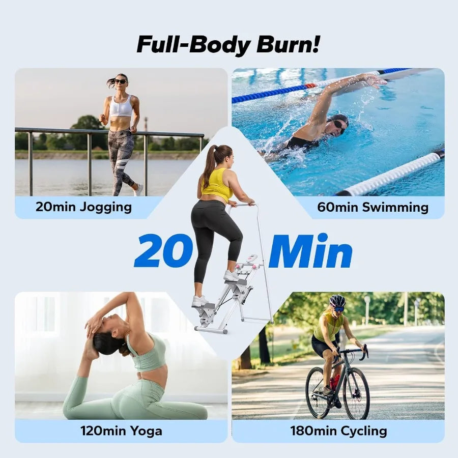 Stair Stepper for Home Gym Exercise, New Version Stairmaster/for Full-Body Workout Compact Folding Stair Climber with Extended