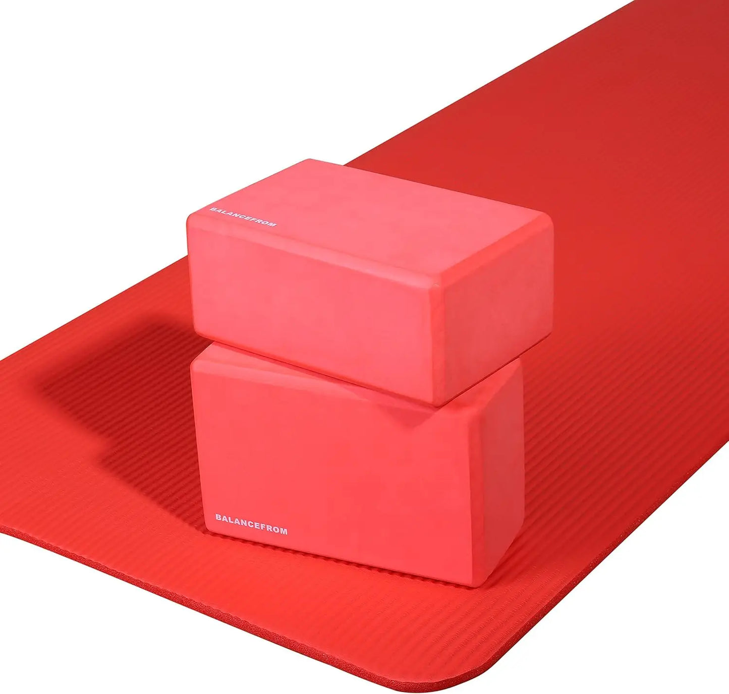 Set of 2 High Density Yoga Blocks 9x6x4 Inch/Non-Slip Moisture-Proof Multiple Colors