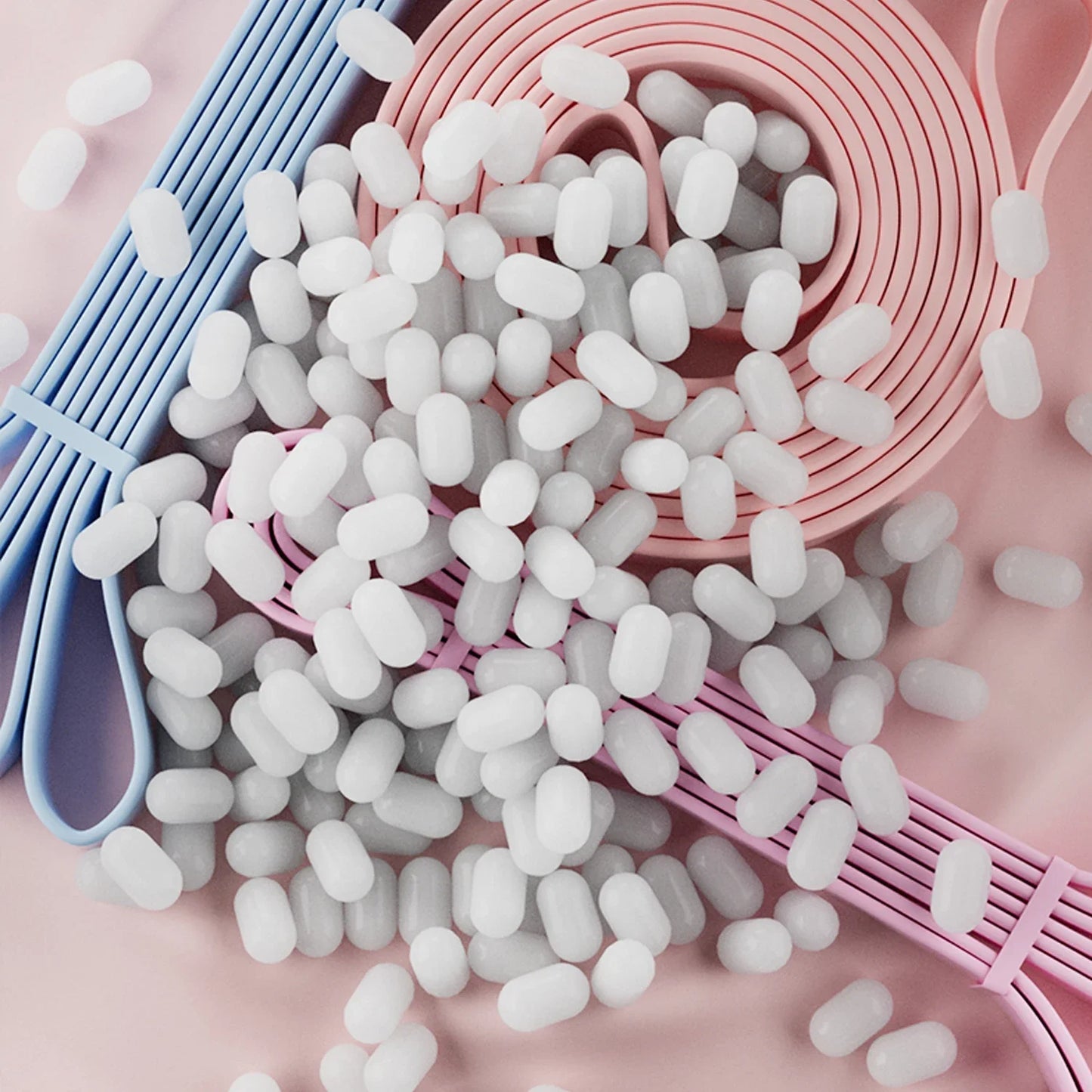 WOSWEIR-Ladies Silicone Fitness Stretch Band for Yoga Resistance Training/Tensile Stretching Pull-Up Assisted Exercise Band