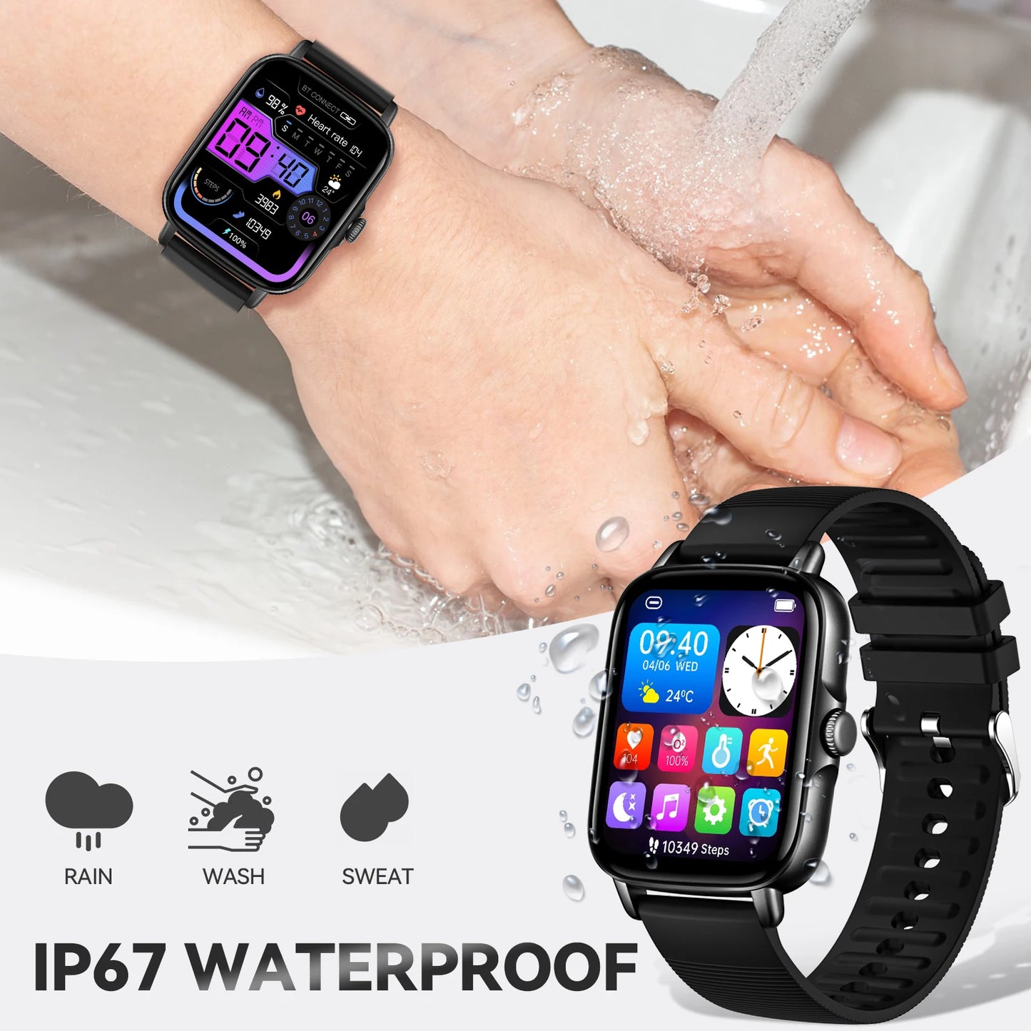 2026 Smart Watch for Men Women Fitness Tracker with Heart Rate/Sleep Monitor Activity Tracker 1.83" HD Waterproof Watch