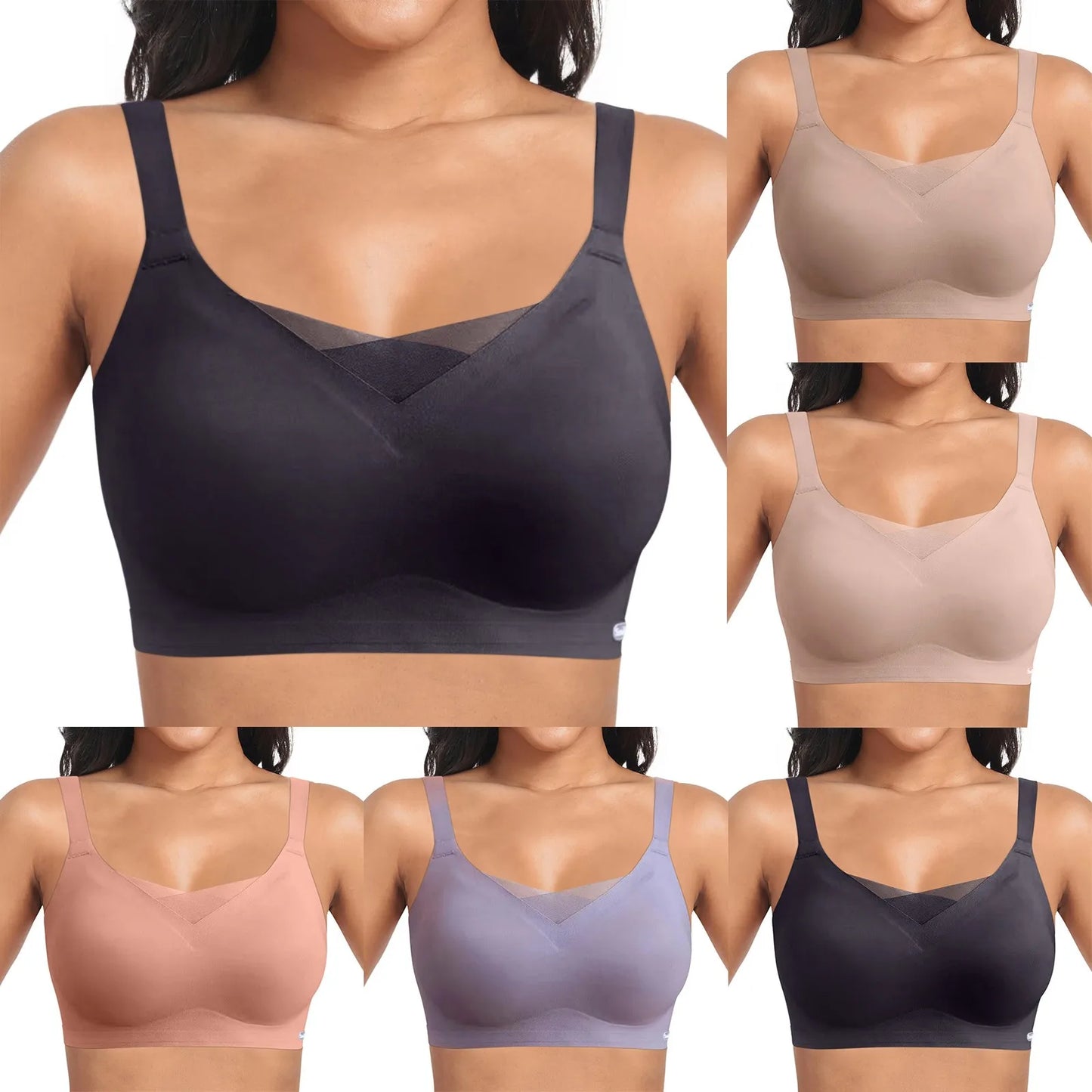 Non Wired Bra Women's Padded Full Cup Bra/Without Underwire With Padding Seamless Breathable