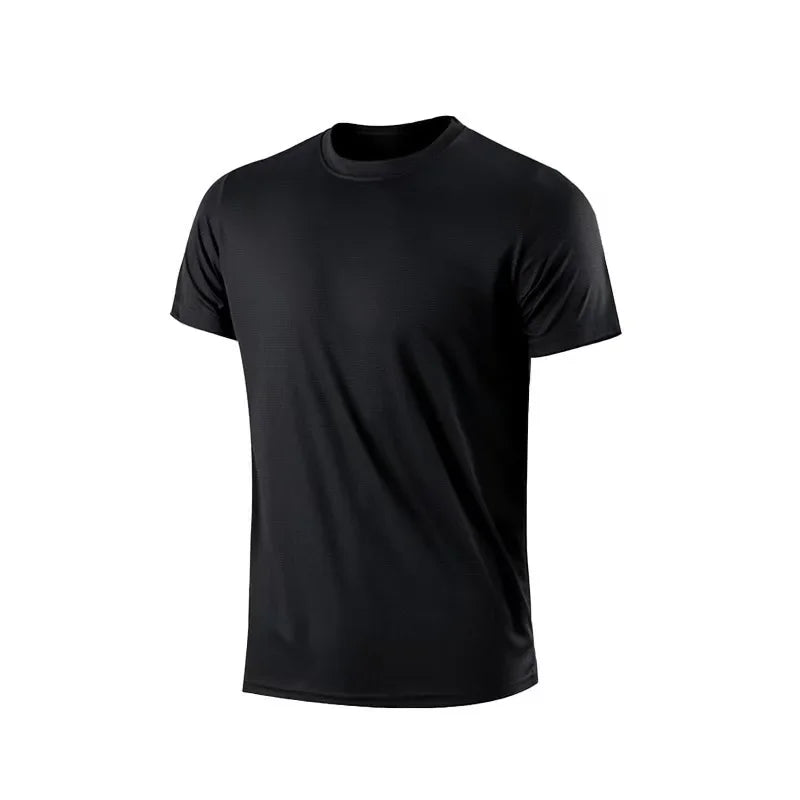 Men's Quick Dry Short Sleeve T-Shirt Moisture Wicking Round Neck/Gym Running Training Exercise Sport Shirt Lightweight Tops