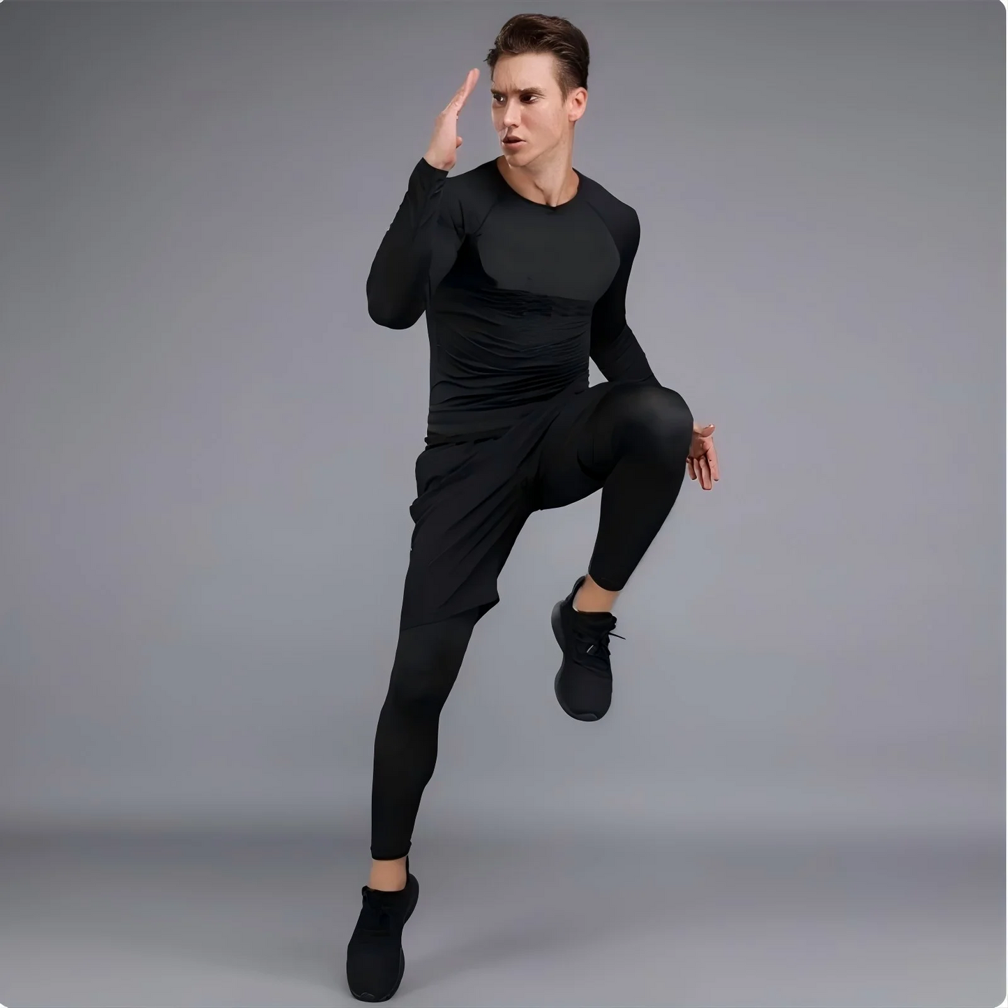 Men Compression Running T-Shirt Fitness Tight Long Sleeve Sport T-shirt/Training Jogging Shirts Gym Sportswear Quick Dry Clothes