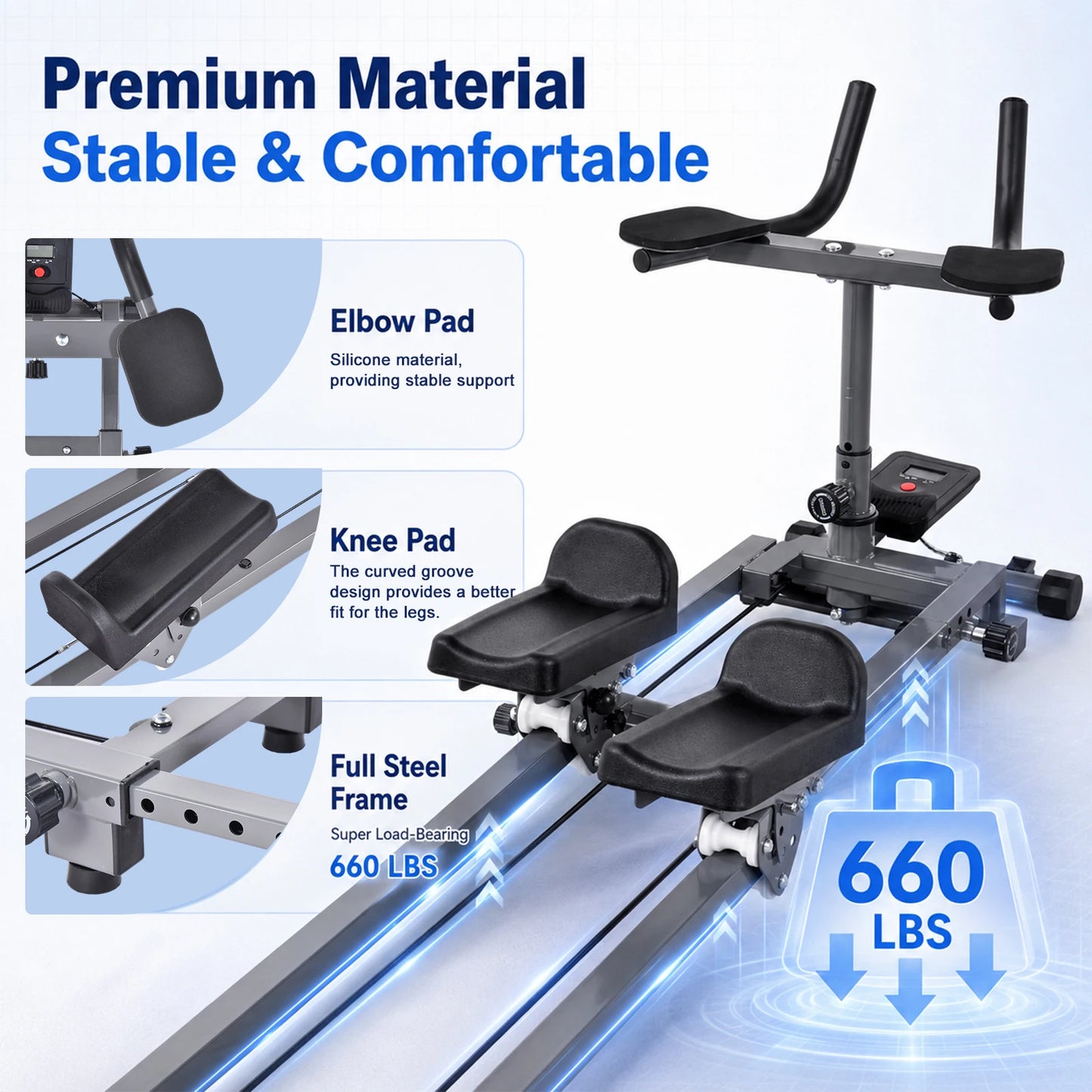 Crawling Machine Adjustable Height Length Back Stretcher with Counter Crawling/Training Machine for Home Gym Studio Cardio Machine
