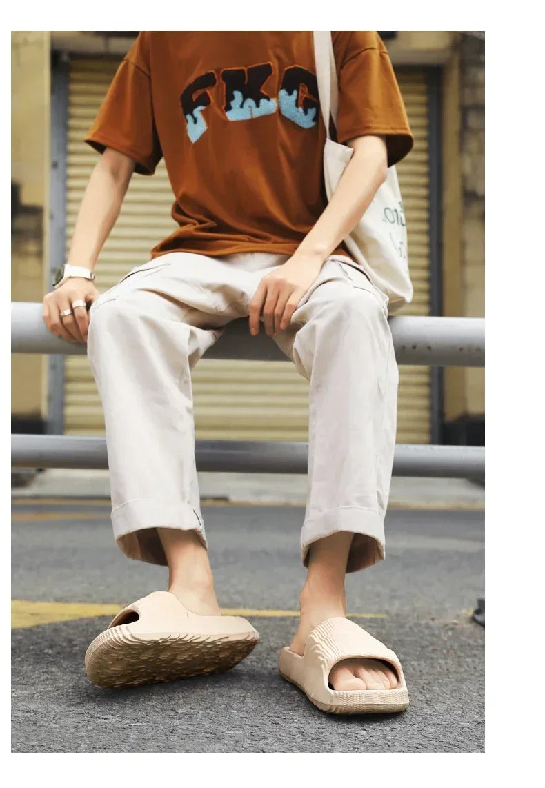 Luxury Man Sandal for Men Brand Men's Shoes White Sandals Flat/Men's Soft Sandal Summer Shoes Sale Slippers