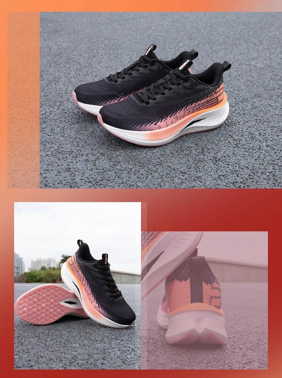 Baasploa Women Professional Running Shoes Outdoor Carbon Plate/Non Slip Sports Shoes Female Casual Breathable Jogging Sneakers