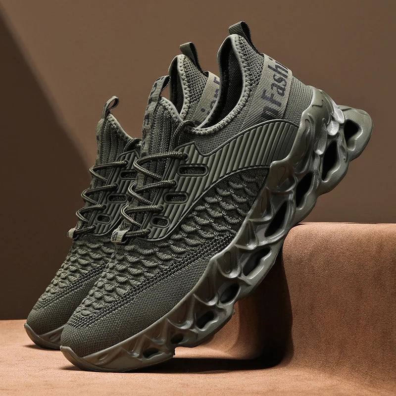 YRZL Men's Breathable Mesh Lightweight Running Shoes Soft Sole/Non Slip Comfortable Sports Shoes for Men Outdoor Walking Casual