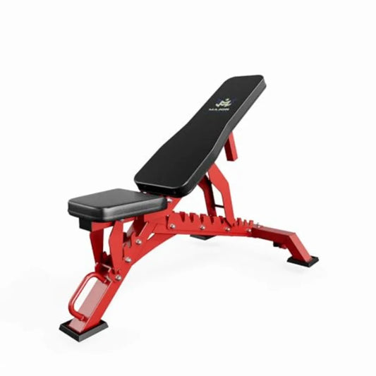 Adjustable Weight Bench for Home Garage Gym Strength Training/Bench Press Full-Body Workouts Red Durable Steel Frame