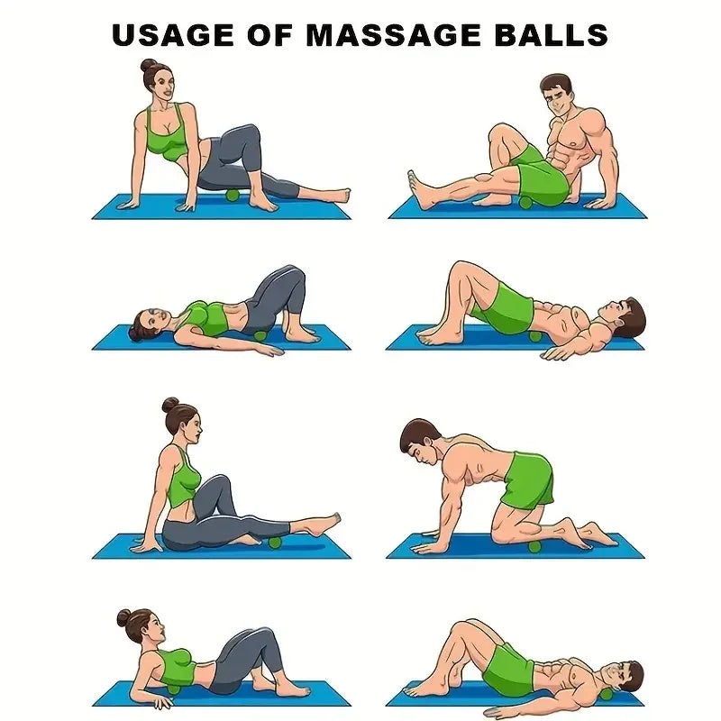 One Piece Yoga Massage Ball Fascia Ball Solid Rubber Ball/Mixed Color Muscle Relaxation Ball For Muscle Recovery