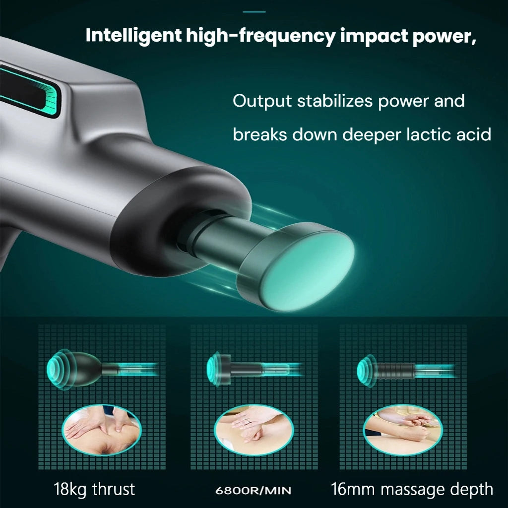 Ultra Quiet Deep Tissue Massage Gun with 12mm Amplitude/for Fitness Enthusiasts Muscle Recovery and Relaxation