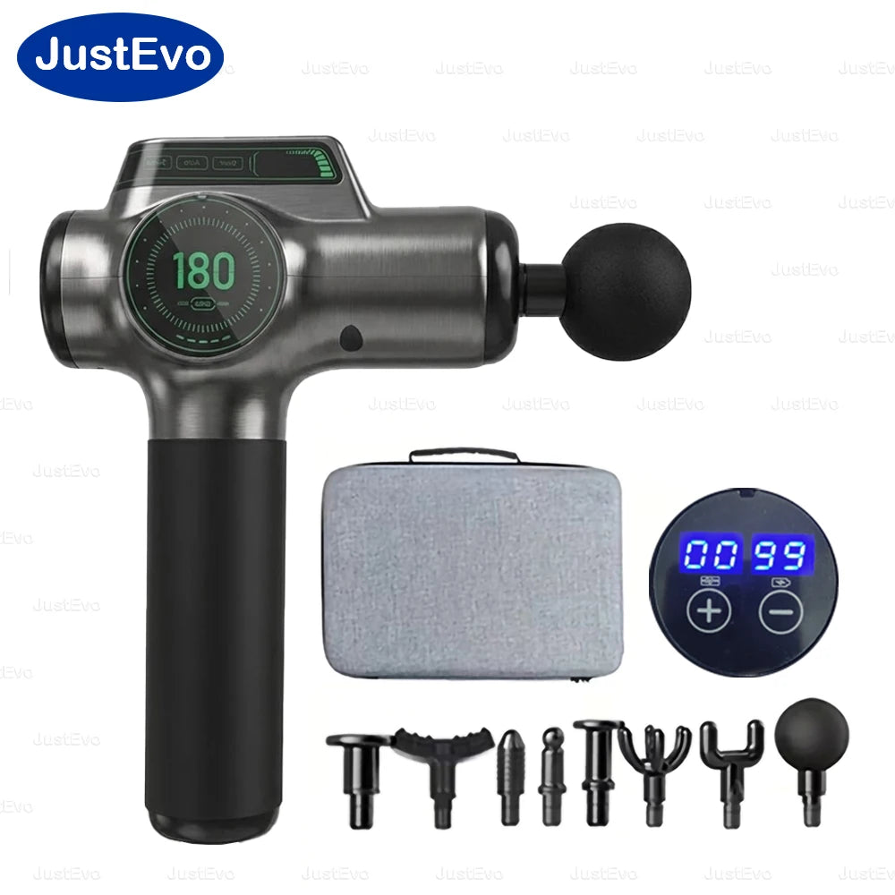 Professional Percussion Relaxation Gun With Smart LCD Display 99 Speeds/Adjustable Body Comfort Appliance Unstoppable Force Massager