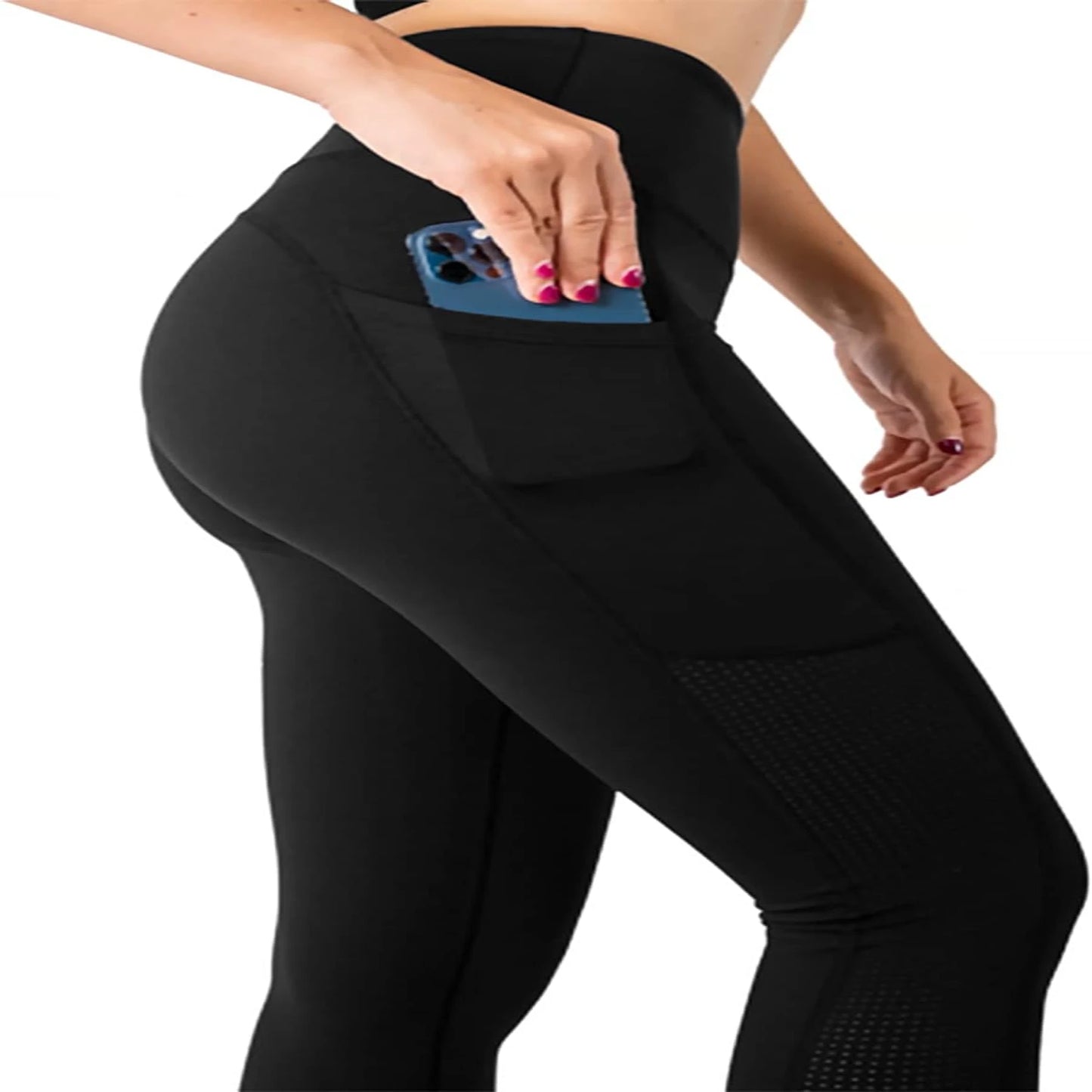 Pack of 01 Seemly High Waisted Leggings with Pockets/for Tummy Control and Breathable Yoga Pants