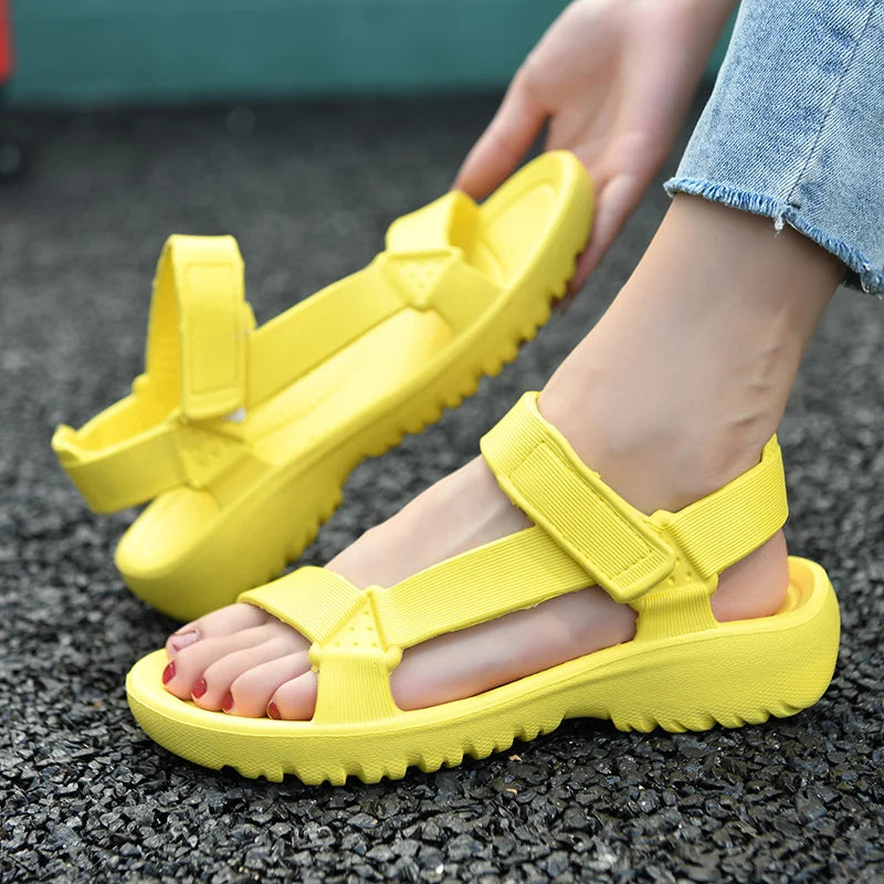 Women's Sandals Fashion Trend Anti-slip Wear-resistant Lightweight/EVA Flat Sandals for Women Outdoor Beach Shoes for Women