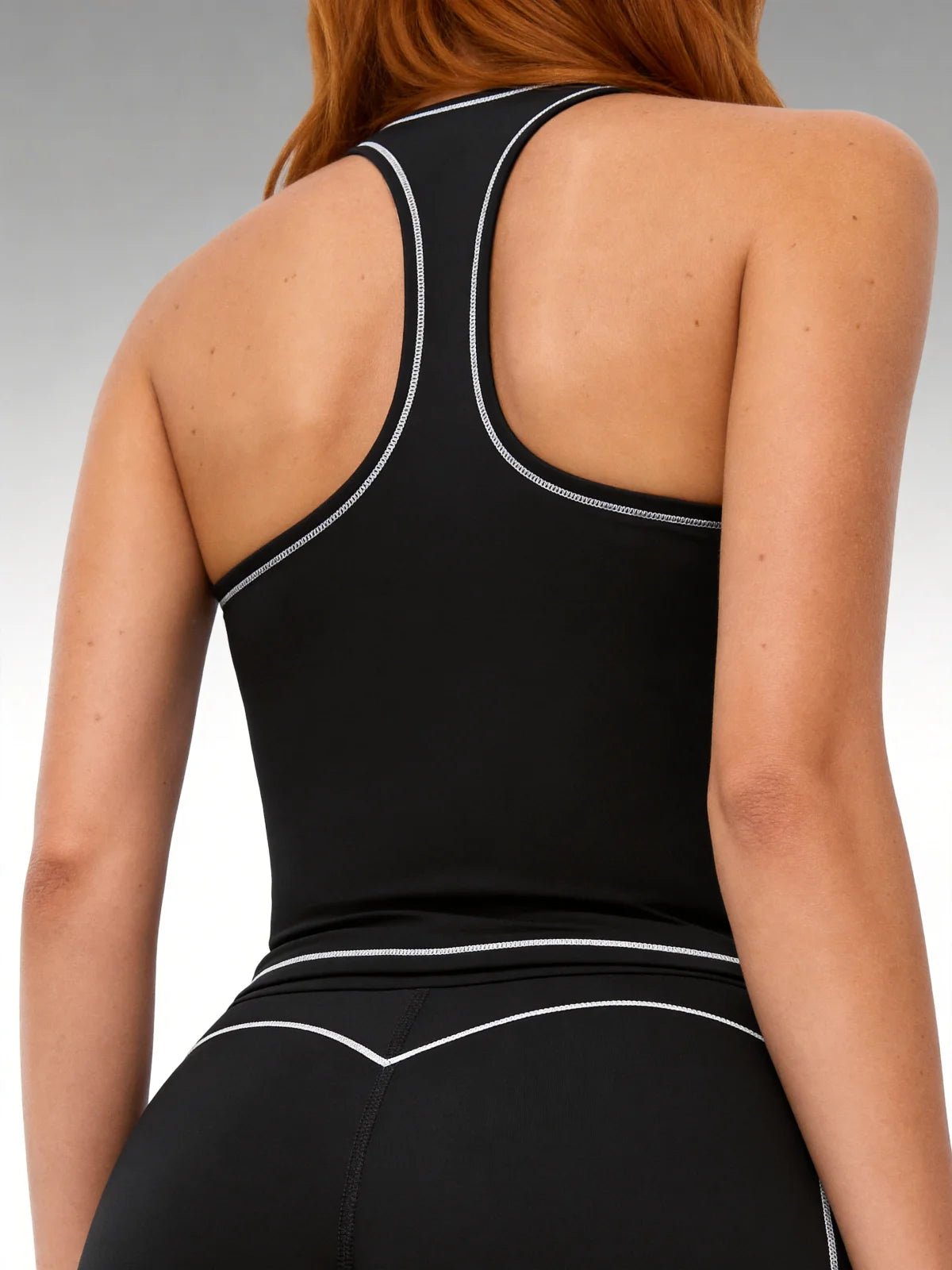 Airila 2-Piece Yoga Set, Racing Vest Yoga Shorts Outdoor Sports Shorts/Removable Pads 4-Way Stretch Fitness Shorts