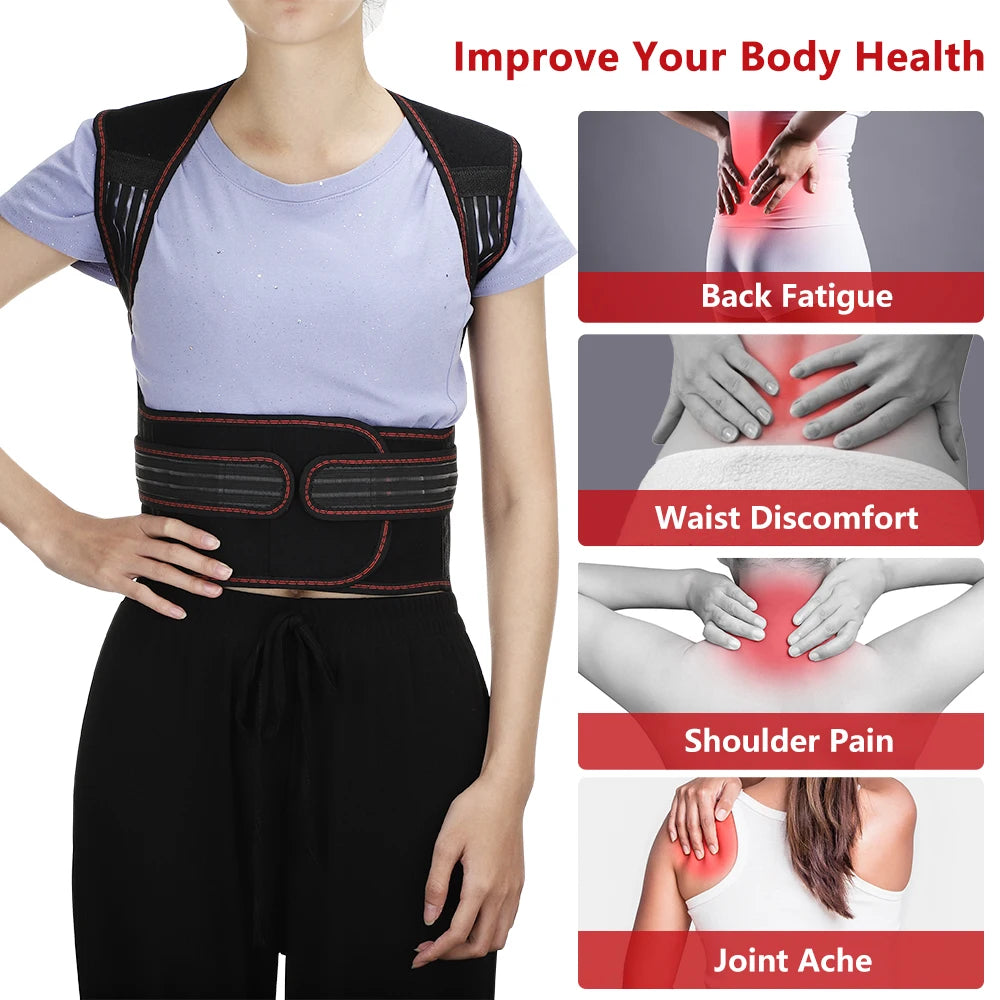 Tourmaline Self-heating Magnetic Therapy Support/Belt Shoulder Back And Neck Massager