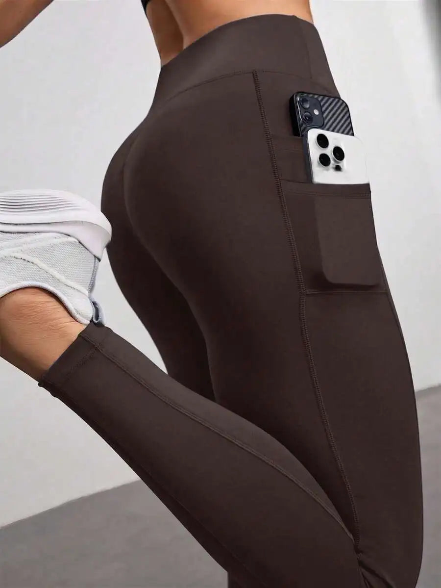 Easithlete Phone Pocket Side/Tummy Control Sports Leggings Yoga Women Pants