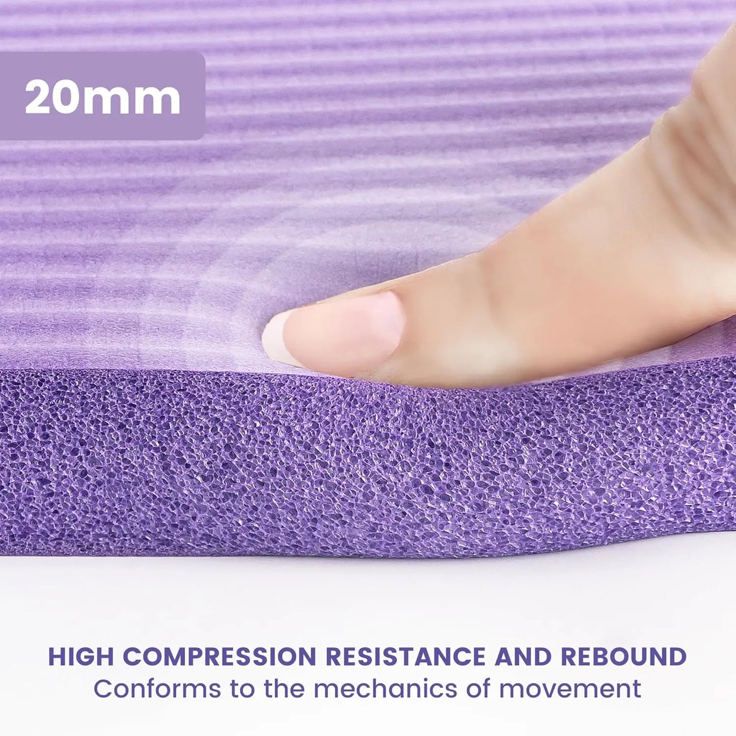 Extra-Thick Yoga Knee Pad Cushion 20mm Thick for Pain-Free Joints/Non-Slip Mat for Home Gym and Pilates