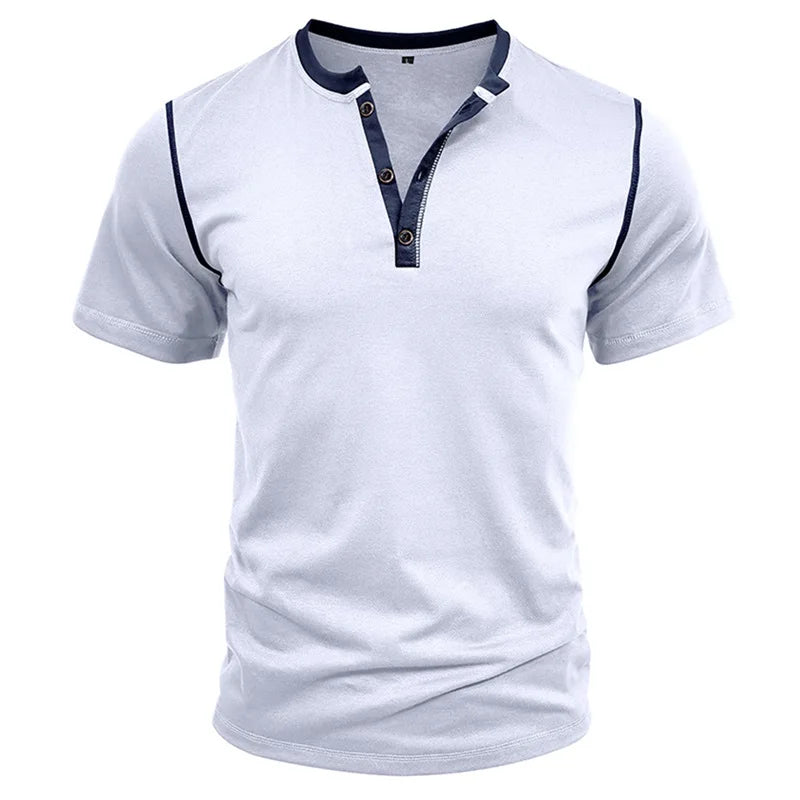 Men s Lightweight V-Neck T-Shirts Breathable  Fit Solid Color/Short Sleeve Casual Tops Summer Fashion Tee Shirt