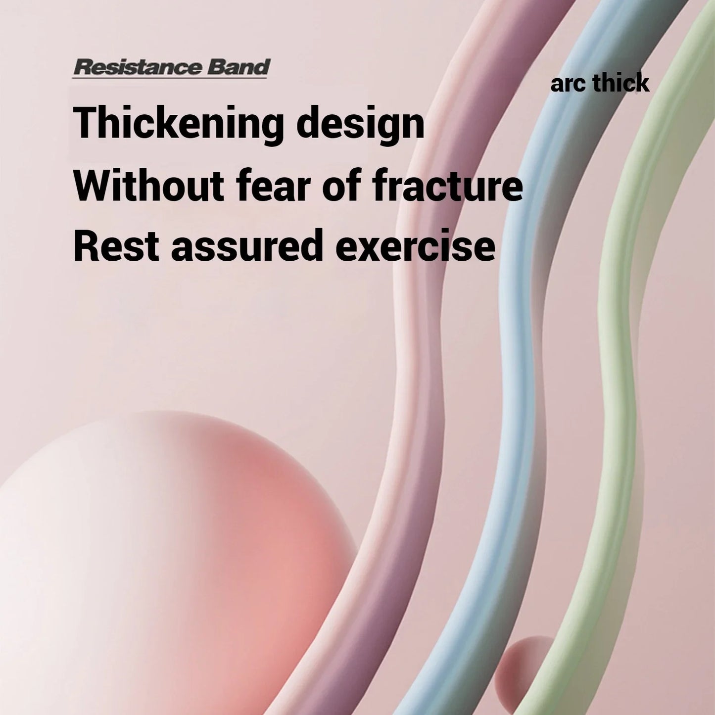 WOSWEIR-Ladies Silicone Fitness Stretch Band for Yoga Resistance Training/Tensile Stretching Pull-Up Assisted Exercise Band