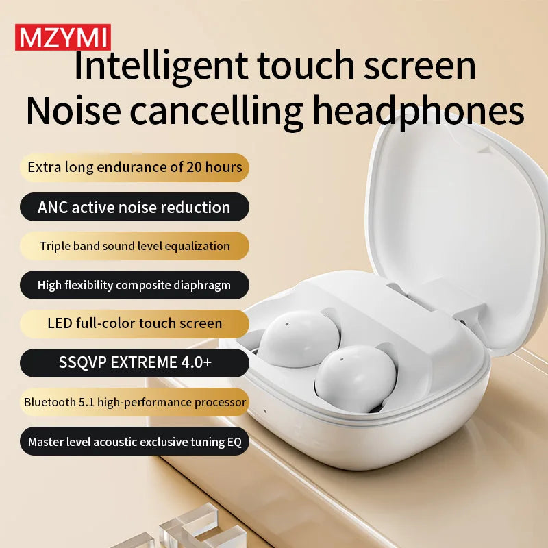 MZYMI S11 TWS Wireless Earbuds Hifi Sound S09 Bluetooth5.4 Headset/ANC Waterproof Game Headphone In-Ear Earphone With Mic